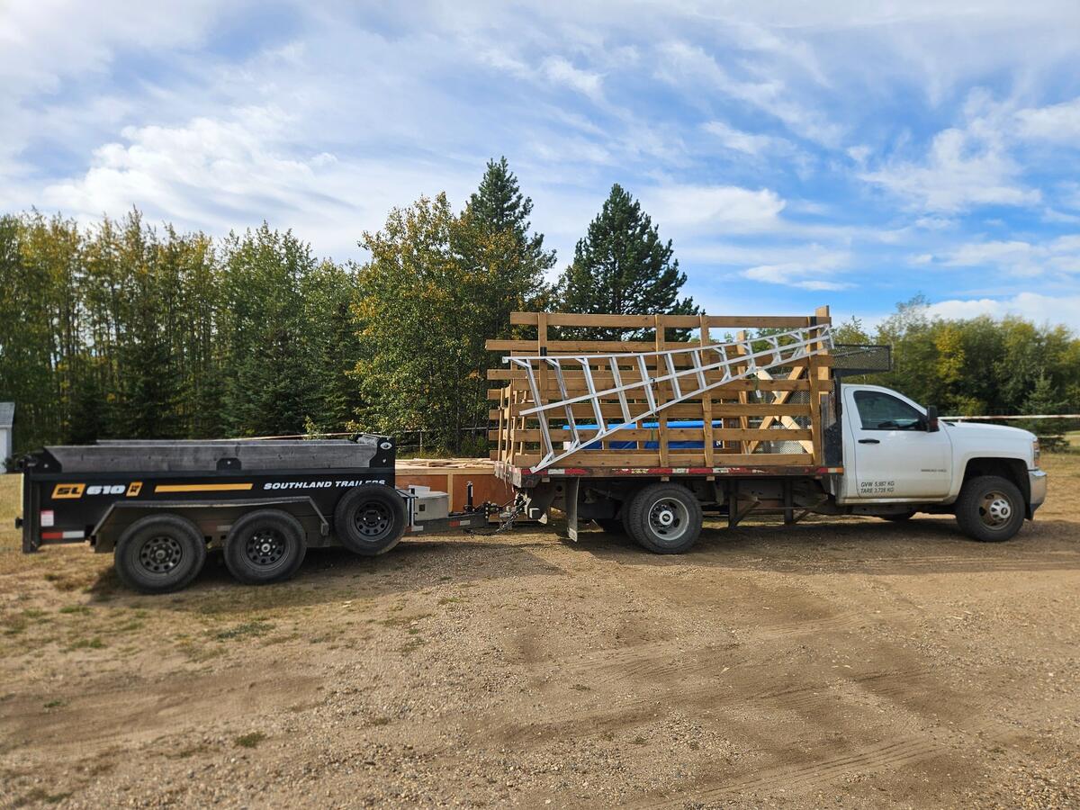 AJS Slashing truck and trailer - professional tree service equipment